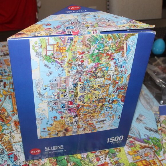 FREE*❤️OMG Just 1 missing piece!! Heye 1500pc puzzle HOLLYWORLD Christoph Schöne - Picture 2 of 5